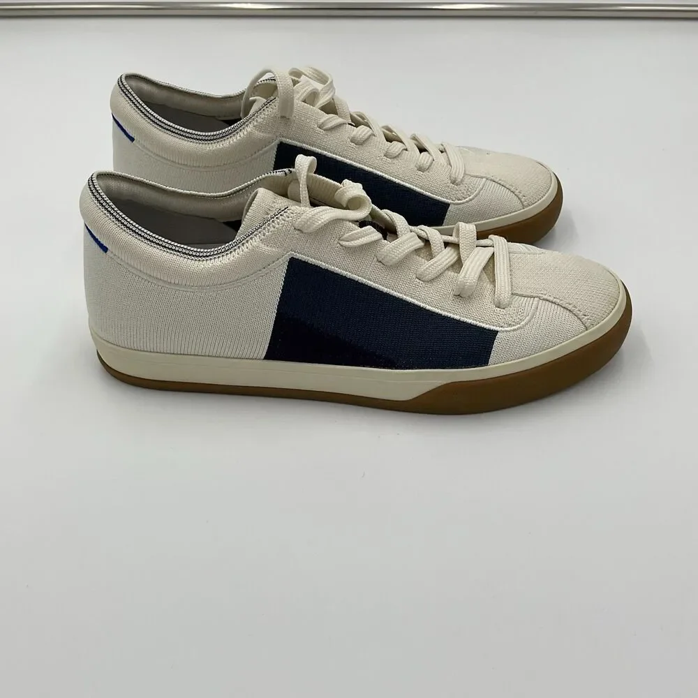 Rothys Lace Up Sneakers Blue Blackberry‎ Color Block Shoes Womens Size 8 EUC